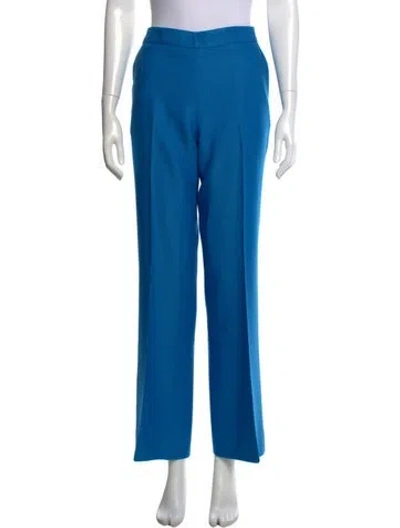 Pre-owned Oscar De La Renta 2012 Wide Leg Pants In Blue