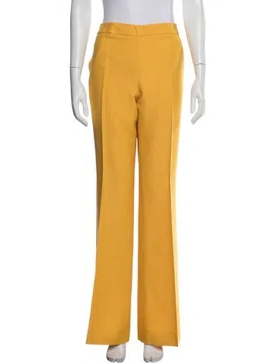 Pre-owned Oscar De La Renta 2012 Wide Leg Pants W/ Tags In Yellow
