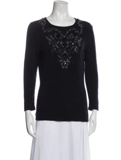 Pre-owned Oscar De La Renta 2013 Cashmere Sweater In Blue