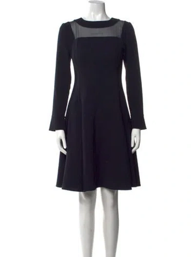 Pre-owned Oscar De La Renta 2014 Knee-length Dress In Black
