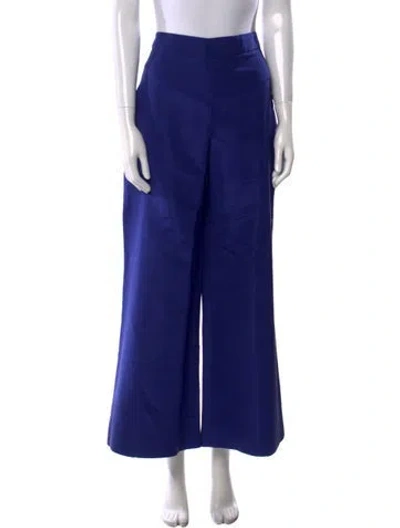 Pre-owned Oscar De La Renta 2014 Wide Leg Pants In Purple
