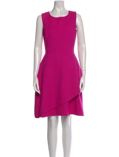 Pre-owned Oscar De La Renta 2015 Knee-length Dress In Pink