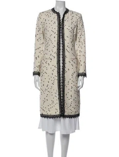 Pre-owned Oscar De La Renta 2015 Nylon Coat In Neutrals