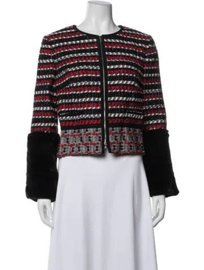 Pre-owned Oscar De La Renta 2015 Virgin Wool Jacket In Red