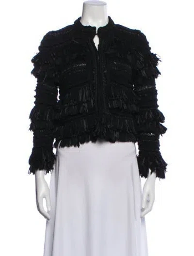 Pre-owned Oscar De La Renta 2016 Virgin Wool Evening Jacket In Black