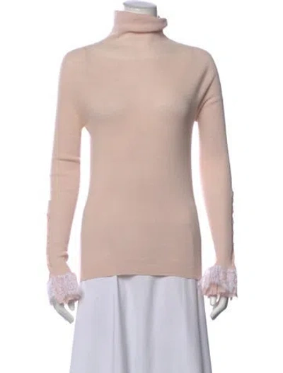 Pre-owned Oscar De La Renta 2016 Virgin Wool Sweater In Pink