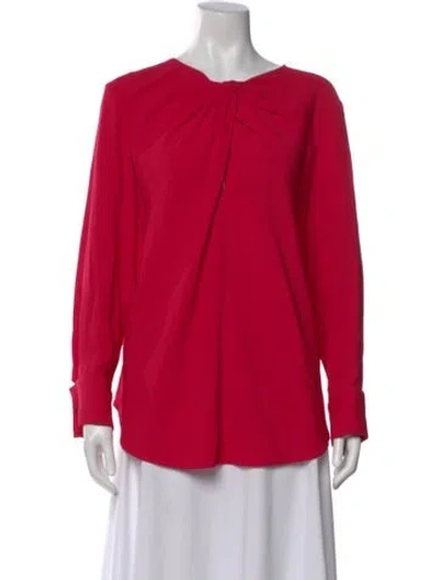Pre-owned Oscar De La Renta 2018 Crew Neck Blouse In Pink