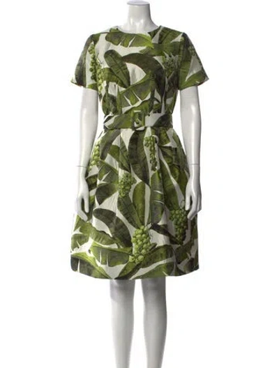 Pre-owned Oscar De La Renta 2018 Knee-length Dress In Multi