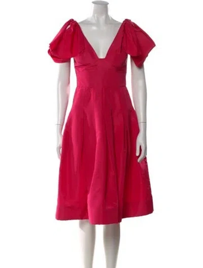 Pre-owned Oscar De La Renta 2018 Midi Length Dress In Pink