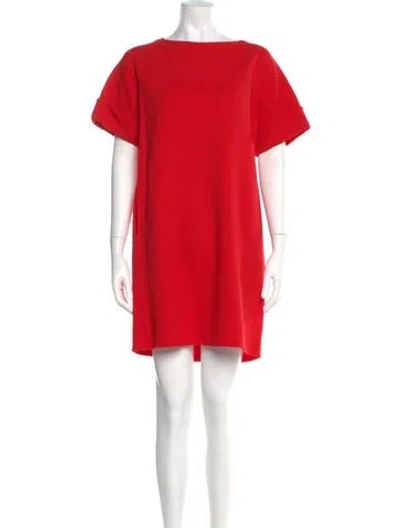 Pre-owned Oscar De La Renta 2018 Mini Dress In Red