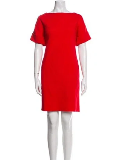 Pre-owned Oscar De La Renta 2018 Mini Dress In Red