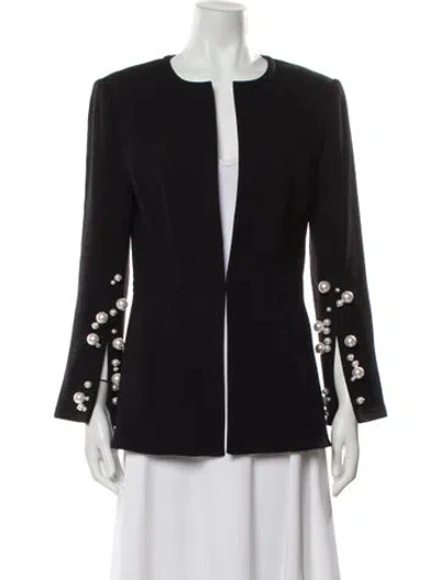 Pre-owned Oscar De La Renta 2018 Virgin Wool Blazer In Black