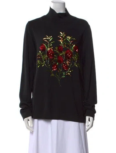 Pre-owned Oscar De La Renta 2018 Virgin Wool Sweater In Black