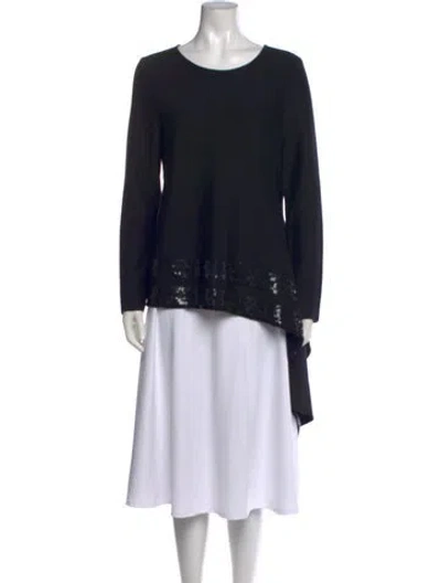 Pre-owned Oscar De La Renta 2018 Virgin Wool Sweater In Black