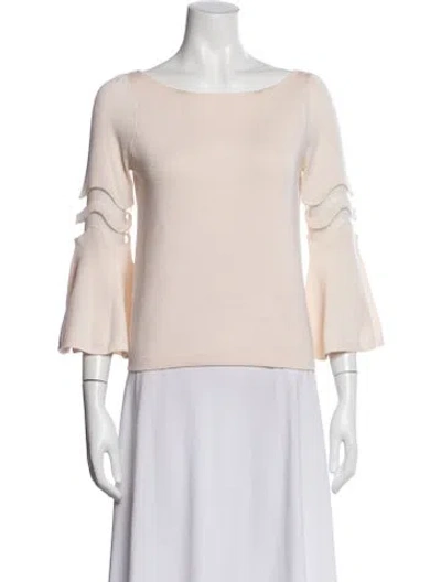 Pre-owned Oscar De La Renta 2018 Wool Top In Neutral
