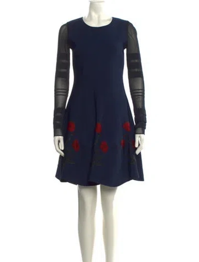 Pre-owned Oscar De La Renta 2019 Knee-length Dress In Blue