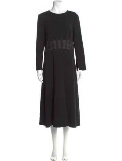 Pre-owned Oscar De La Renta 2019 Long Dress In Black