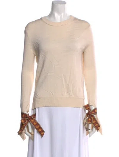 Pre-owned Oscar De La Renta 2019 Merino Wool Sweater In Neutral