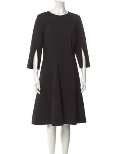 Pre-owned Oscar De La Renta 2019 Midi Length Dress In Black