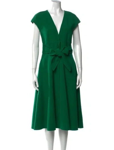 Pre-owned Oscar De La Renta 2019 Midi Length Dress In Green