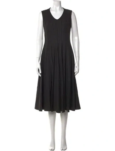 Pre-owned Oscar De La Renta 2019 Midi Length Dress In Grey