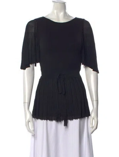 Pre-owned Oscar De La Renta 2019 Silk Blouse In Black