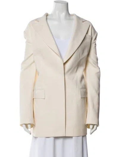 Pre-owned Oscar De La Renta 2021 Virgin Wool Blazer In Neutral