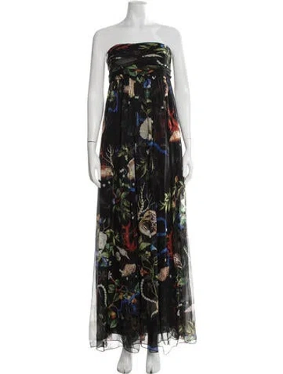 Pre-owned Oscar De La Renta 2022 Long Dress In Black