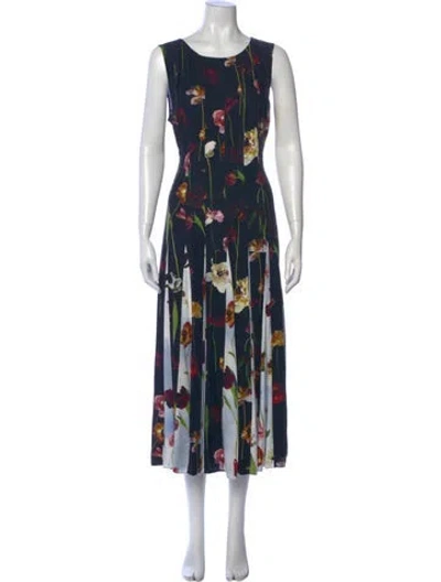 Pre-owned Oscar De La Renta 2022 Long Dress In Blue
