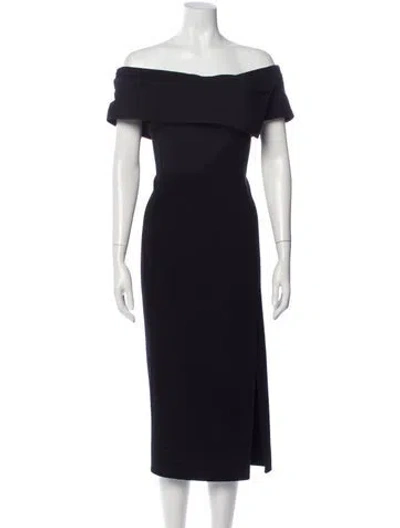 Pre-owned Oscar De La Renta 2022 Midi Length Dress In Blue