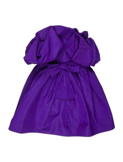 Pre-owned Oscar De La Renta 2022 Mini Dress In Purple