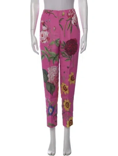 Pre-owned Oscar De La Renta 2022 Straight Leg Pants In Pink