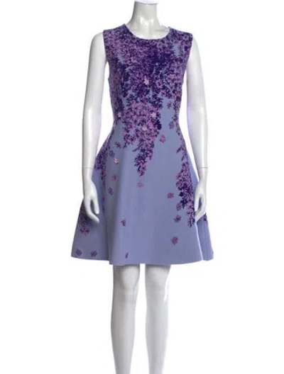 Pre-owned Oscar De La Renta 2023 Knee-length Dress In Purple