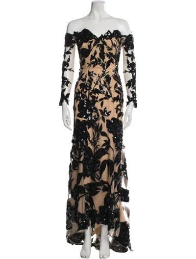 Pre-owned Oscar De La Renta 2023 Long Dress In Black