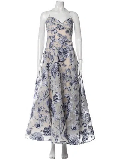 Pre-owned Oscar De La Renta 2023 Long Dress In Multi