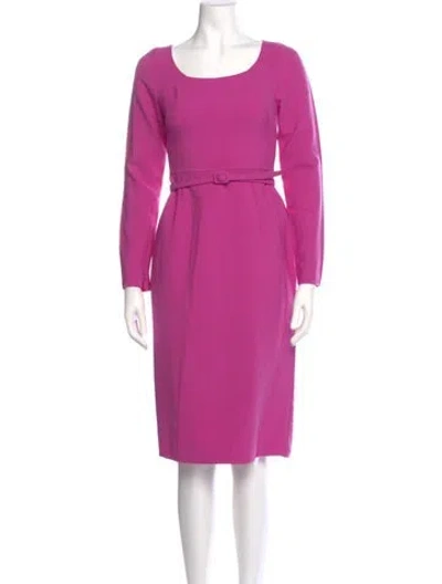 Pre-owned Oscar De La Renta 2023 Midi Length Dress In Pink