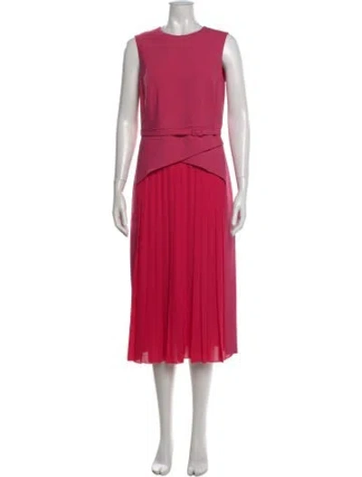 Pre-owned Oscar De La Renta 2023 Midi Length Dress In Pink