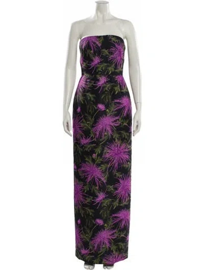 Pre-owned Oscar De La Renta 2024 Long Dress In Purple