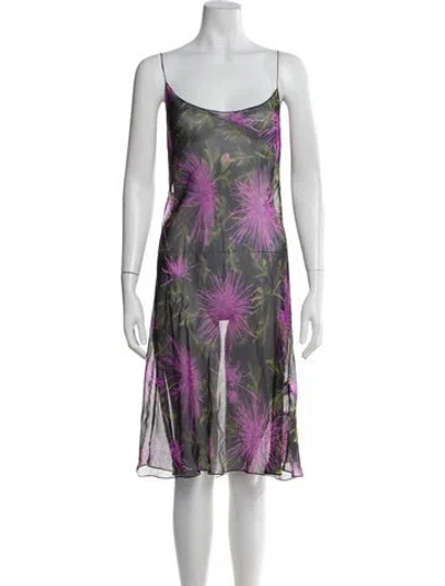 Pre-owned Oscar De La Renta 2024 Midi Length Dress In Black