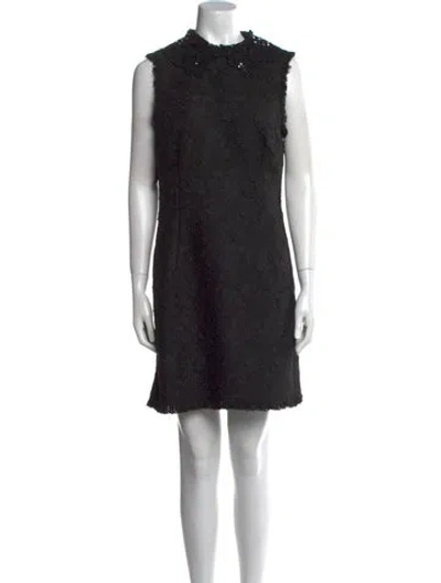 Pre-owned Oscar De La Renta 2024 Mini Dress In Black
