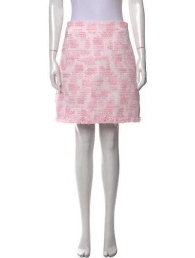Pre-owned Oscar De La Renta 2024 Mini Skirt In Pink