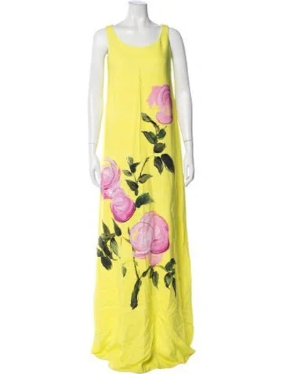 Pre-owned Oscar De La Renta 2025 Long Dress In Multi