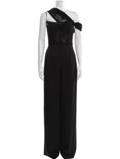 Pre-owned Oscar De La Renta 2025 Silk Jumpsuit In Black