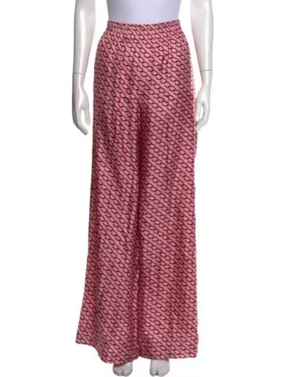 Pre-owned Oscar De La Renta 2025 Wide Leg Pants In Pink