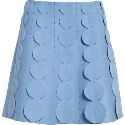 Oscar De La Renta 3d Circle A-line Sweater Skirt In Opal