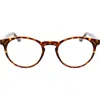 Oscar De La Renta 48mm Round Keyhole Blue Light Blocking Reading Glasses
