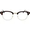 Oscar De La Renta 49mm Retro Half Rim Blue Light Blocking Glasses In Dark Demi