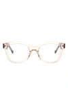 Oscar De La Renta 49mm Square Optical Glasses In Crystal Blush