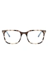 Oscar De La Renta 51mm Oversize Square Optical Glasses In Grey Demi