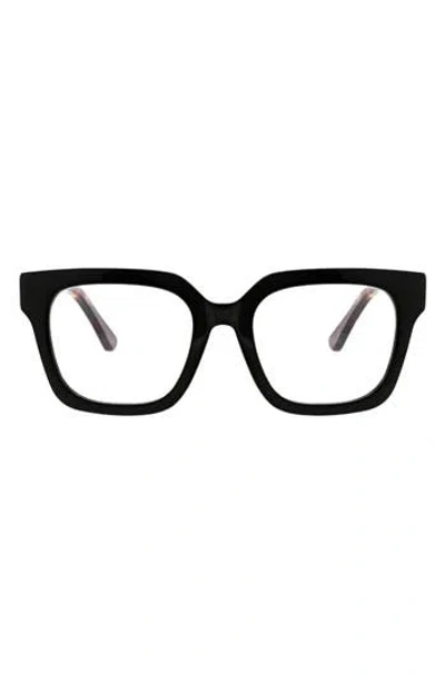 Oscar De La Renta 51mm Square Optical Glasses In Black